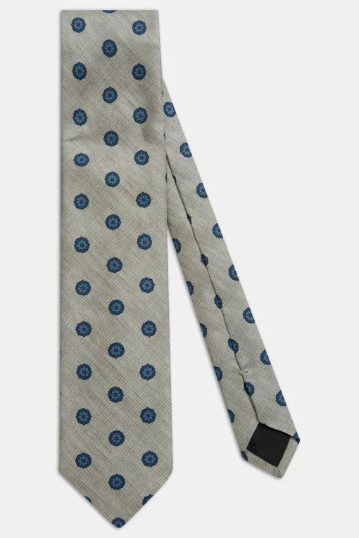 Floral Pattern Silk Tie