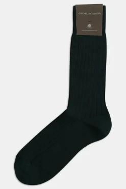 Mid-length Ribbed Wool Stretch Socks