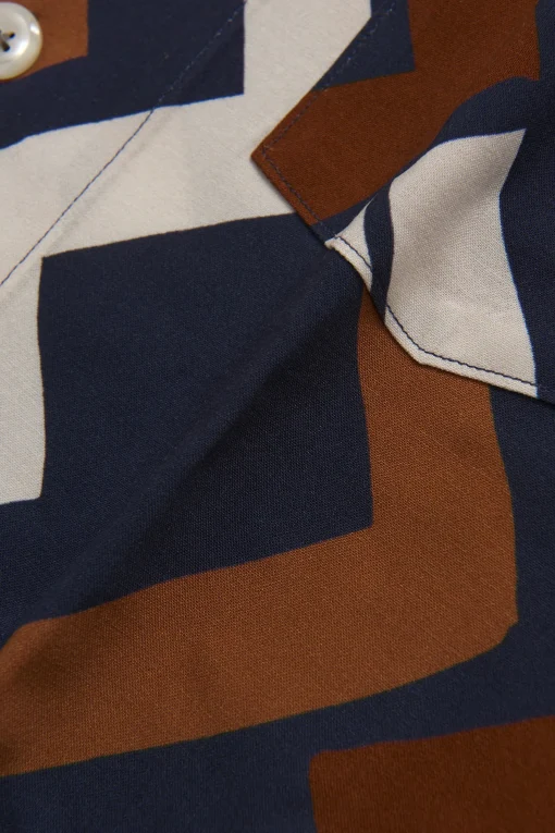 Regular Fit Bowling Collar Shirt