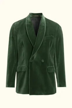 Regular Fit Double breasted Velvet Tuxedo Blazer