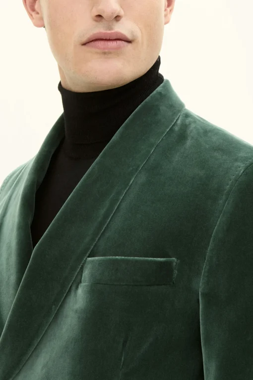 Regular Fit Double breasted Velvet Tuxedo Blazer