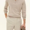 Regular Fit Extra Fine Merino Wool Half Zip Sweater