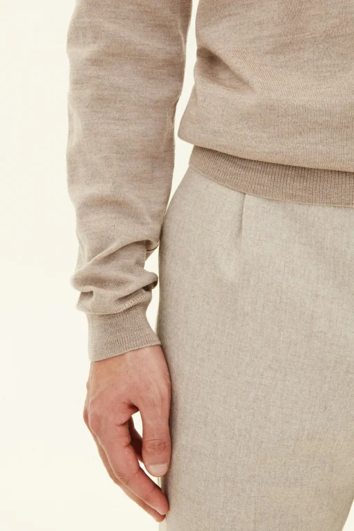 Regular Fit Extra Fine Merino Wool Half Zip Sweater
