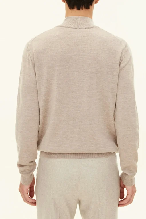 Regular Fit Extra Fine Merino Wool Half Zip Sweater