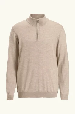 Regular Fit Extra Fine Merino Wool Half Zip Sweater