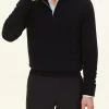 Regular Fit Half Zip Soft Wool Cashmere Sweater