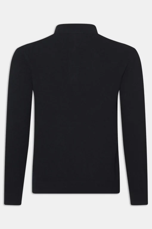 Regular Fit Half Zip Soft Wool Cashmere Sweater