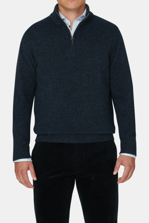 Regular Fit Half Zip Woolblend