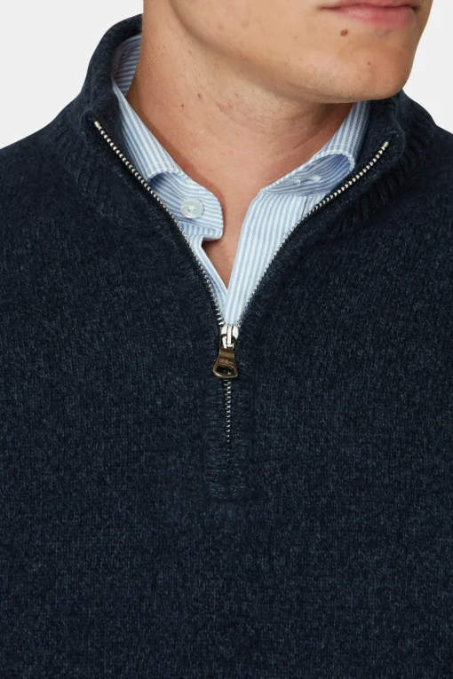 Regular Fit Half Zip Woolblend
