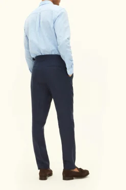 Regular Fit High Waist Linen Trousers