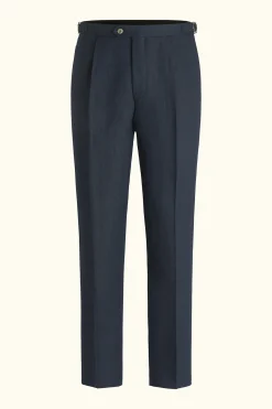 Regular Fit High Waist Linen Trousers