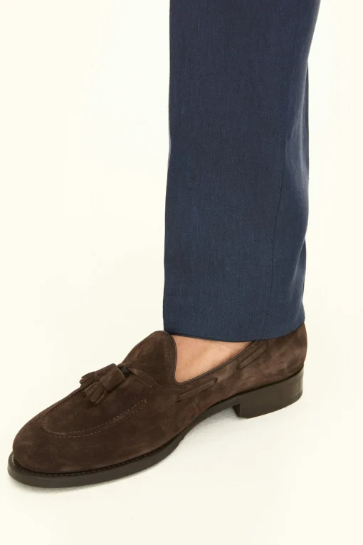 Regular Fit High Waist Linen Trousers