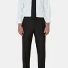 Regular Fit High Waist Microstructure Trousers