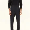 Regular Fit High Waist Microstructure Trousers