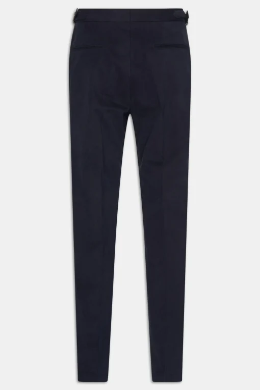 Regular Fit High Waist Microstructure Trousers