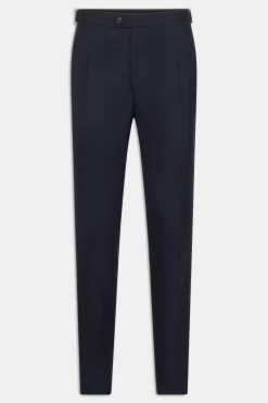 Regular Fit High Waist Microstructure Trousers