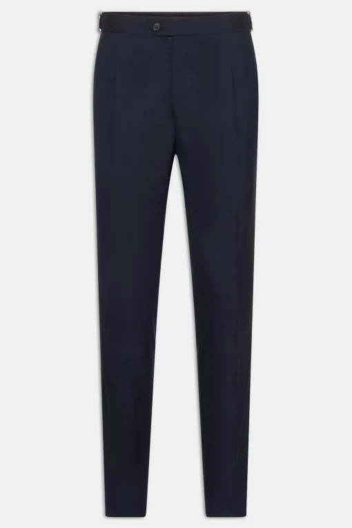 Regular Fit High Waist Microstructure Trousers
