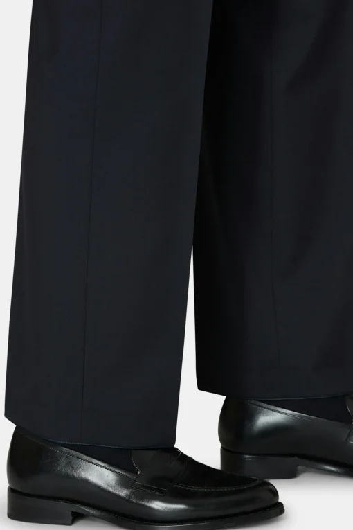 Regular Fit High Waist Microstructure Trousers