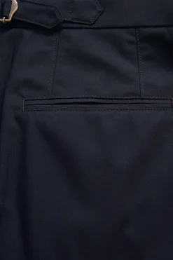 Regular Fit High Waist Microstructure Trousers