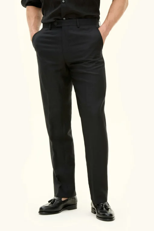 Regular Fit High Waist Twill Trousers