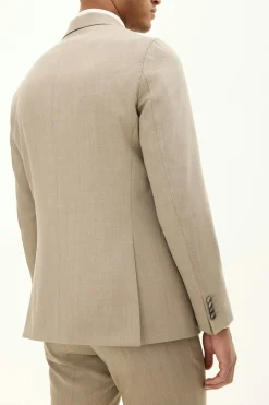 Regular Fit Microstructure Blazer