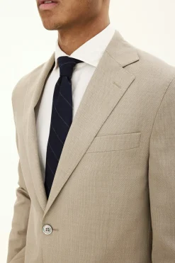Regular Fit Microstructure Blazer