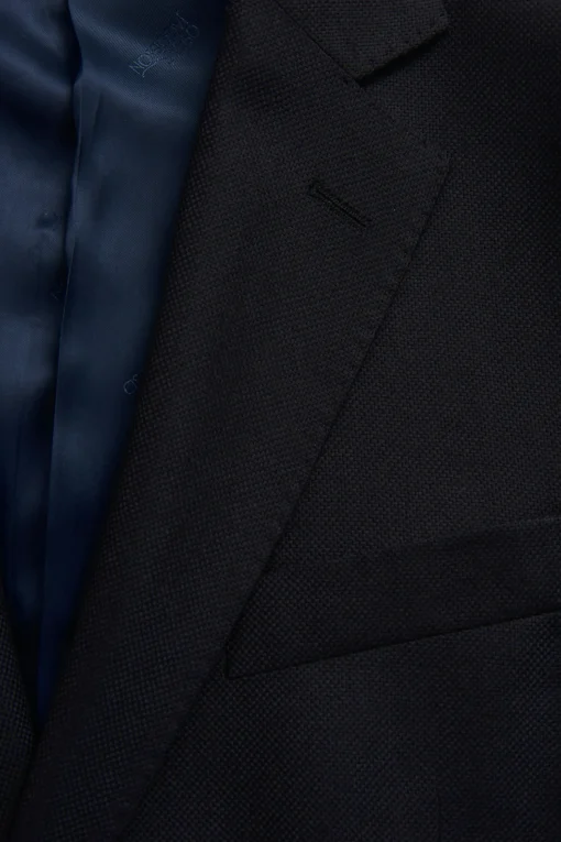 Regular Fit Microstructure Blazer