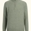 Regular Fit Soft Wool Cashmere Half Zip Sweater