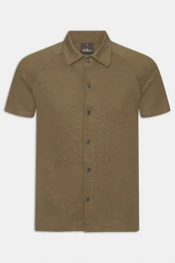 Regular Fit Stretch Linen Poloshirt