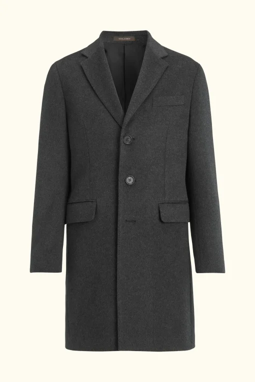 Slim Fit Brushed Wool Coat