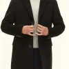 Slim Fit Brushed Wool Coat