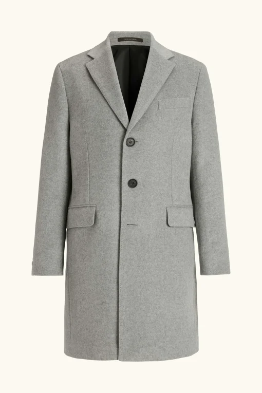 Slim Fit Brushed Wool Coat