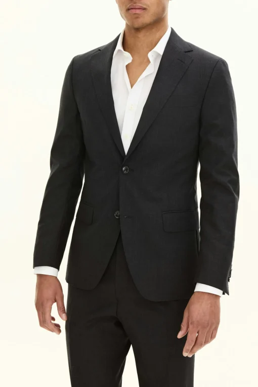 Slim Fit Microstructure Blazer