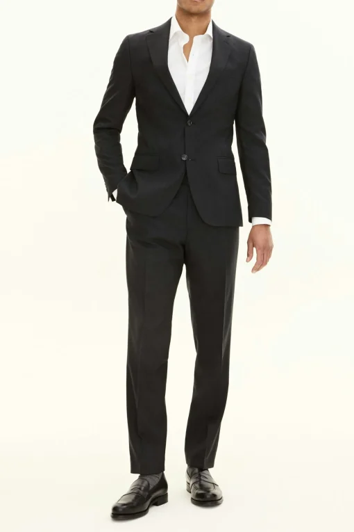 Slim Fit Microstructure Blazer