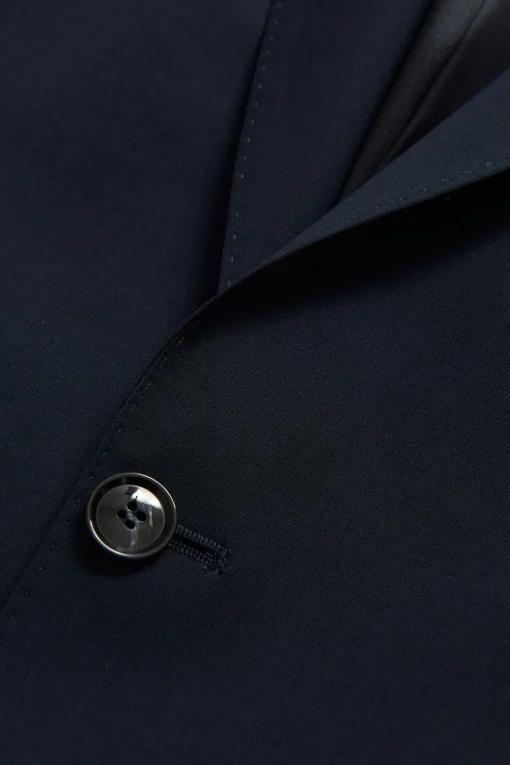 Slim Fit Microstructure Blazer