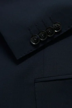 Slim Fit Microstructure Blazer