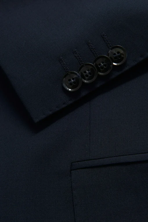 Slim Fit Microstructure Blazer