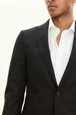 Slim Fit Microstructure Blazer