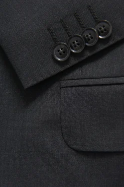 Slim Fit Microstructure Blazer