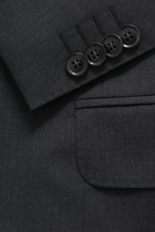 Slim Fit Microstructure Blazer