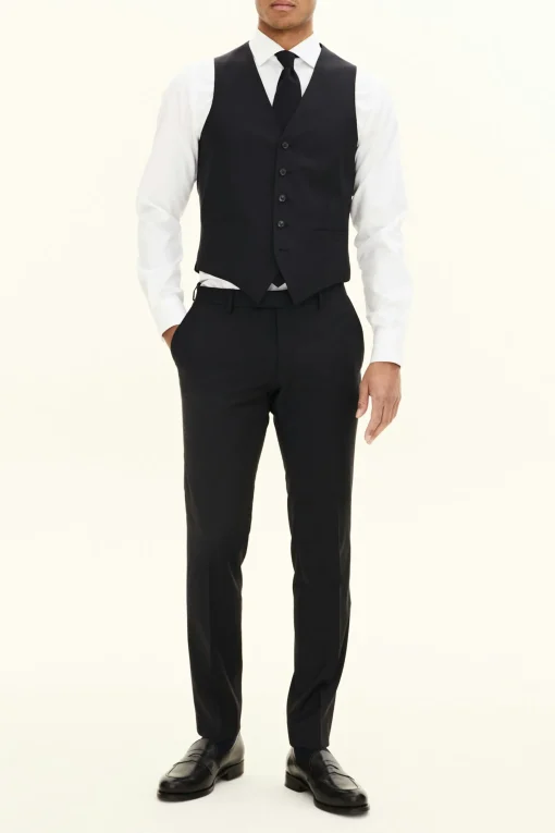 Slim Fit Microstructure Trousers