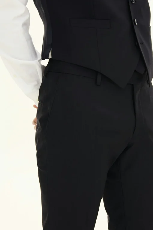 Slim Fit Microstructure Trousers