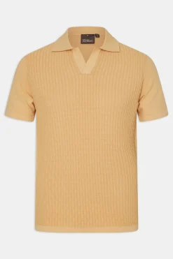 Slim Fit Structured Knit Poloshirt