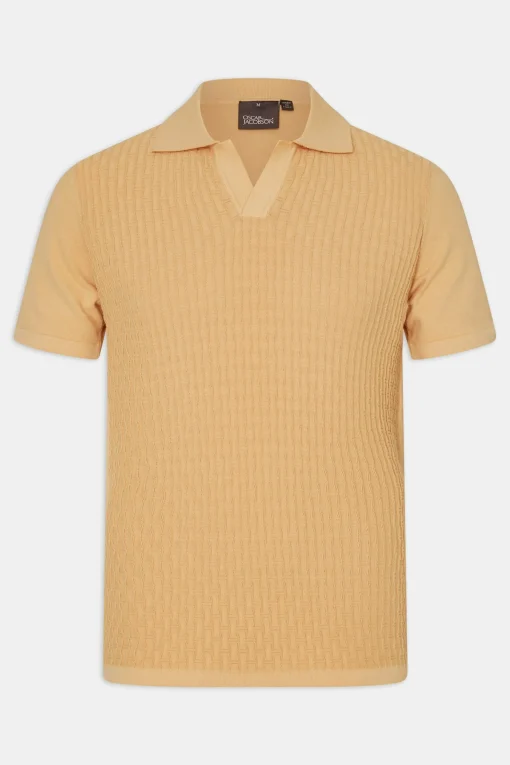 Slim Fit Structured Knit Poloshirt