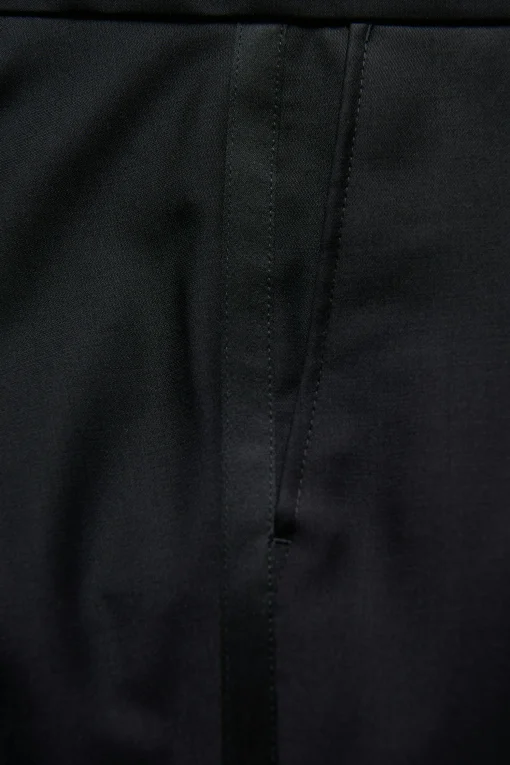 Slim Fit Tuxedo Microstructure Trousers